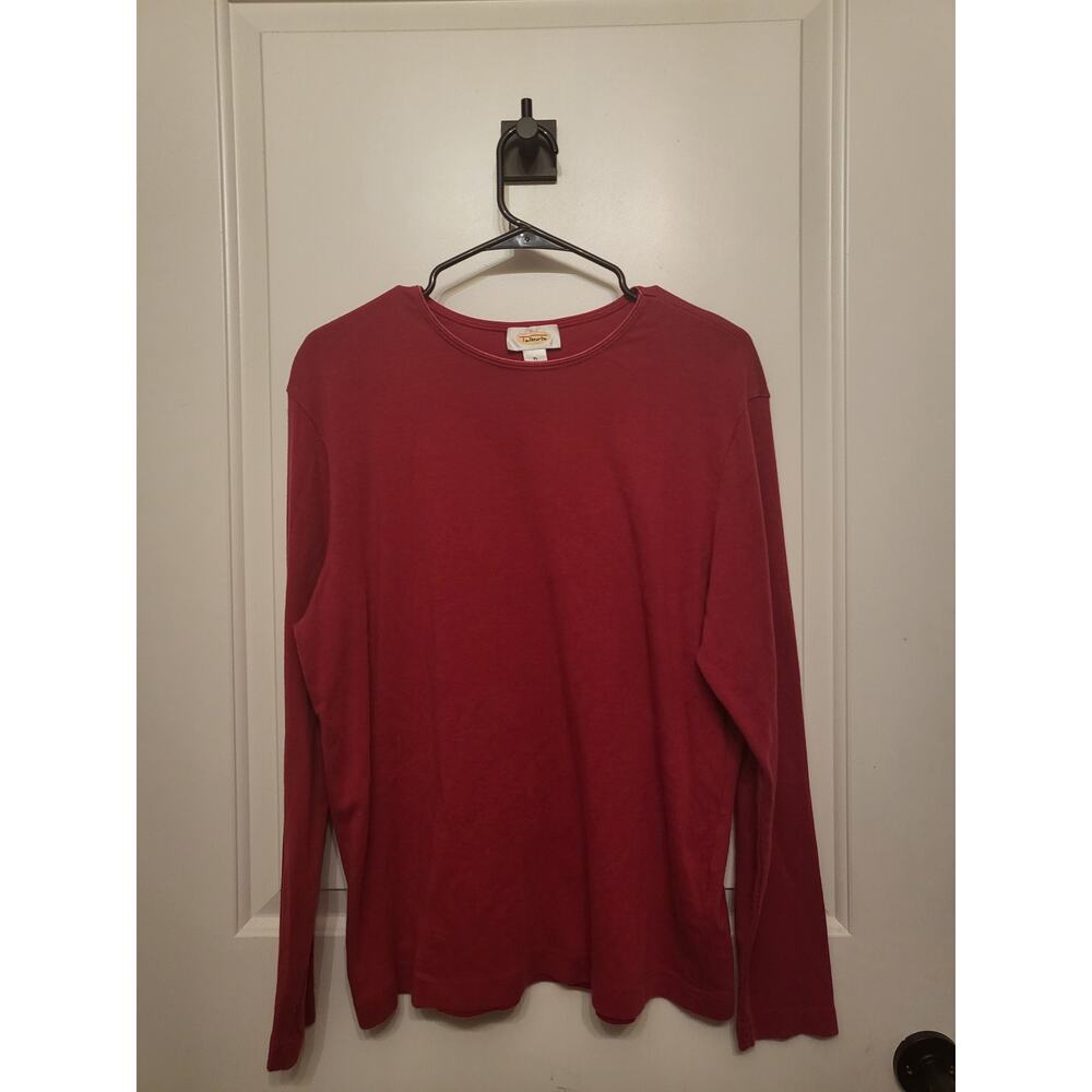 Talbots XL Crewneck Long-sleeve Top Red